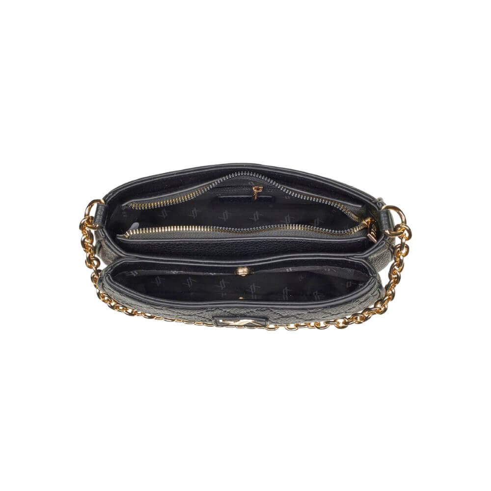 VERDE Γυναικεία Τσάντα Χιαστί Μαύρη 16-0008118-BLACK