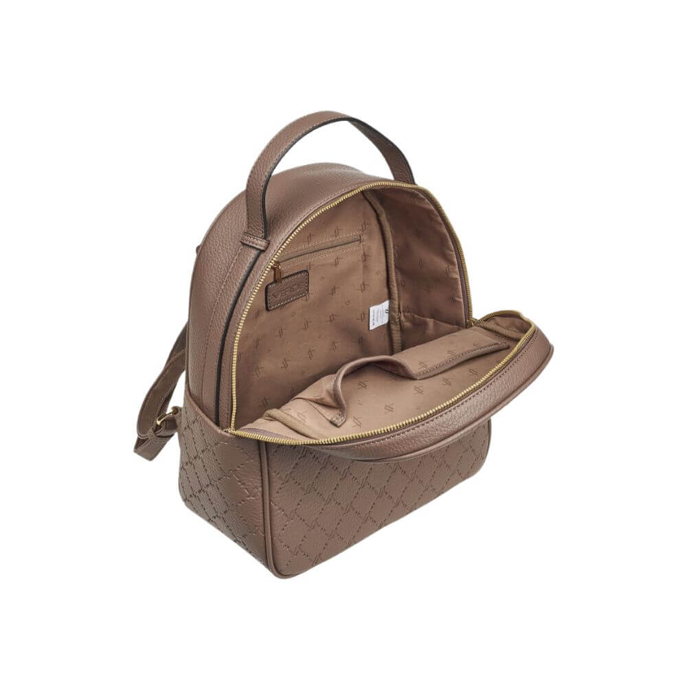 VERDE Γυναικεία Τσάντα Πλάτης Πούρο 16-0008119-TAUPE