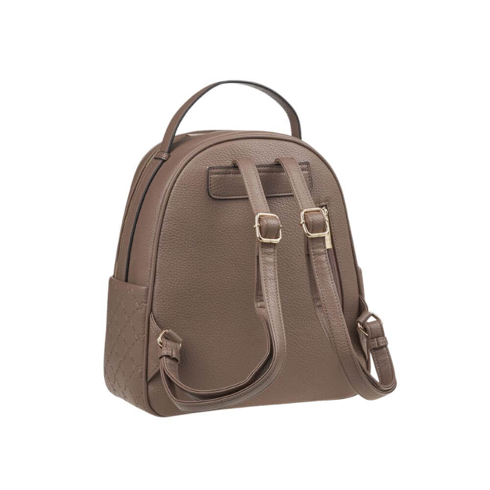 VERDE Γυναικεία Τσάντα Πλάτης Πούρο 16-0008119-TAUPE