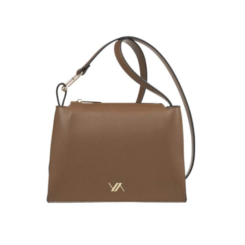 VERDE Γυναικεία Τσάντα Χιαστί Πούρο 16-0008128-TAUPE