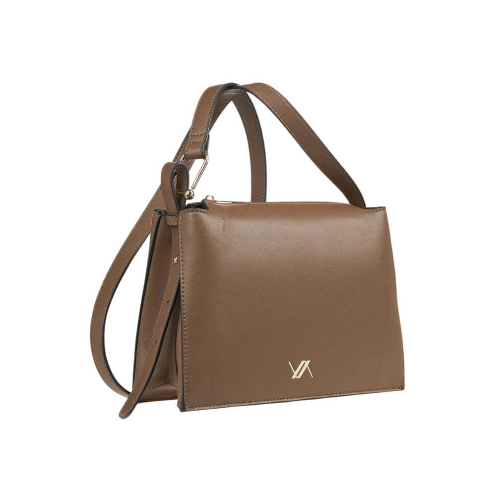 VERDE Γυναικεία Τσάντα Χιαστί Πούρο 16-0008128-TAUPE