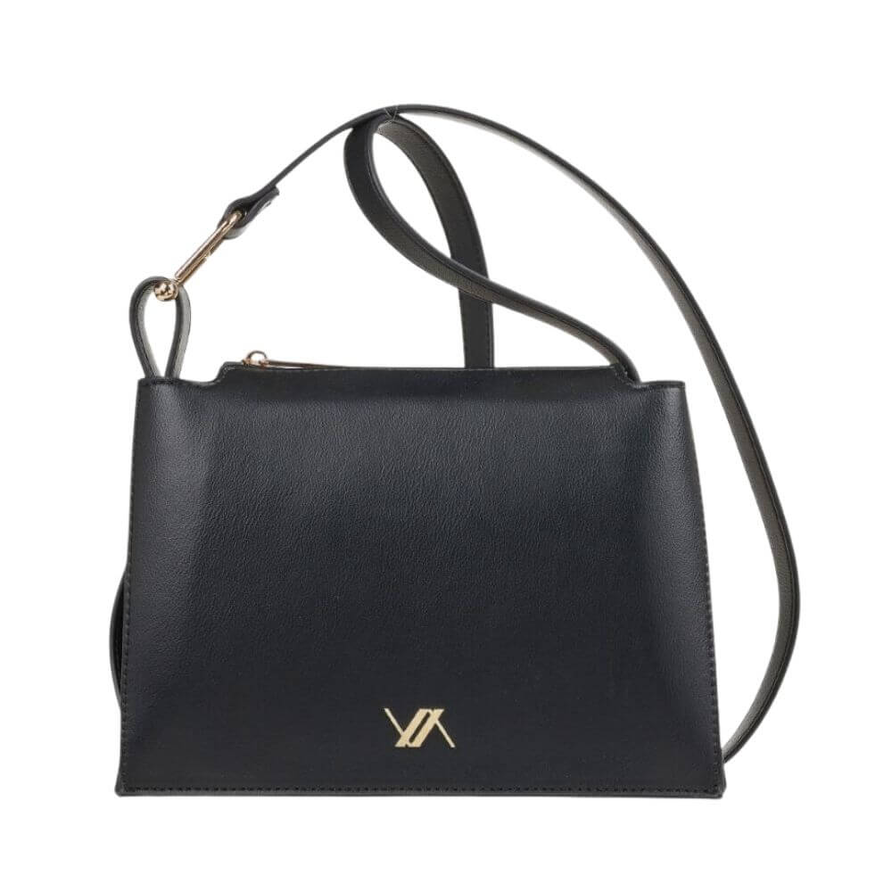 VERDE Γυναικεία Τσάντα Χιαστί Μαύρη 16-0008128-BLACK