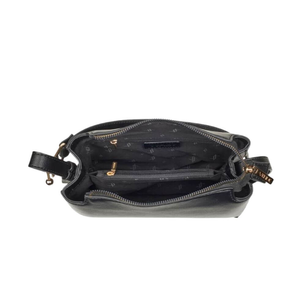 VERDE Γυναικεία Τσάντα Χιαστί Μαύρη 16-0008128-BLACK