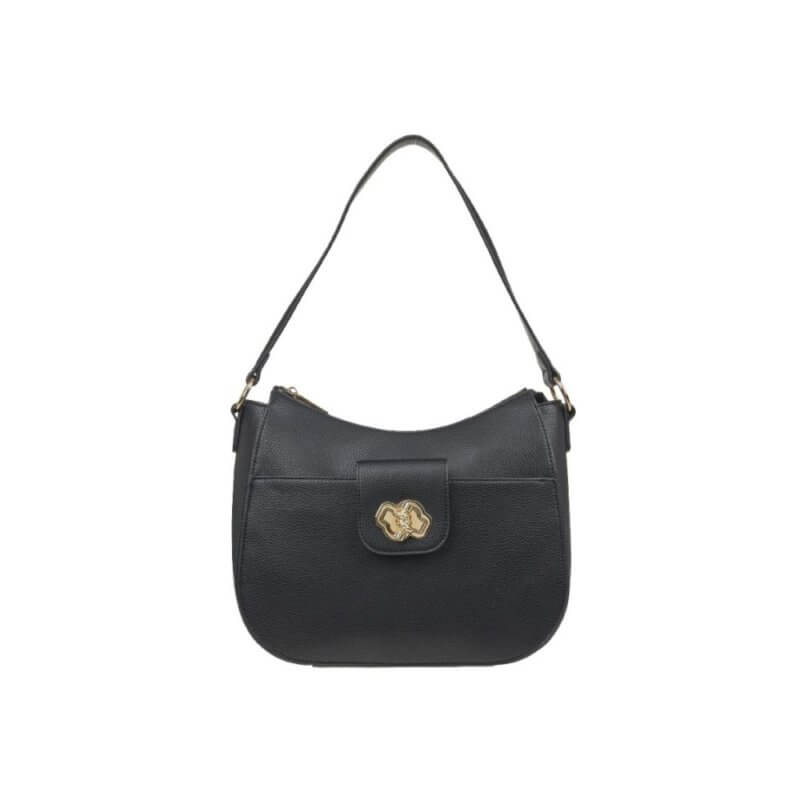 VERDE Γυναικεία Τσάντα Ώμου Μαύρη 16-0008189-BLACK