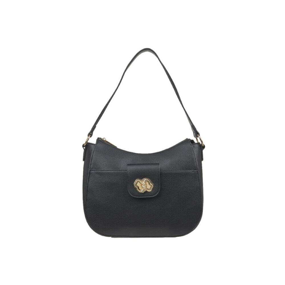 VERDE Γυναικεία Τσάντα Ώμου Μαύρη 16-0008189-BLACK