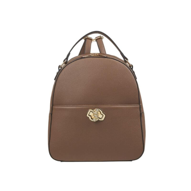 VERDE Γυναικεία Τσάντα Πλάτης Πούρο 16-0008190-TAUPE