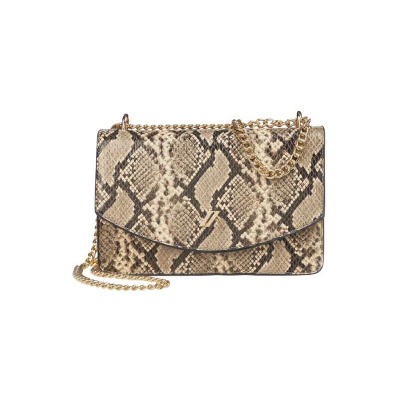 VERDE Γυναικεία Τσάντα Ώμου Μπέζ Animal Print 16-0008240-BEIGE