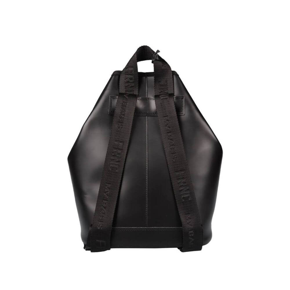 FRNC Γυναικείο Σακίδιο Πλάτης Με Δερμάτινα Κρόσια Μαύρο 6037 BLK