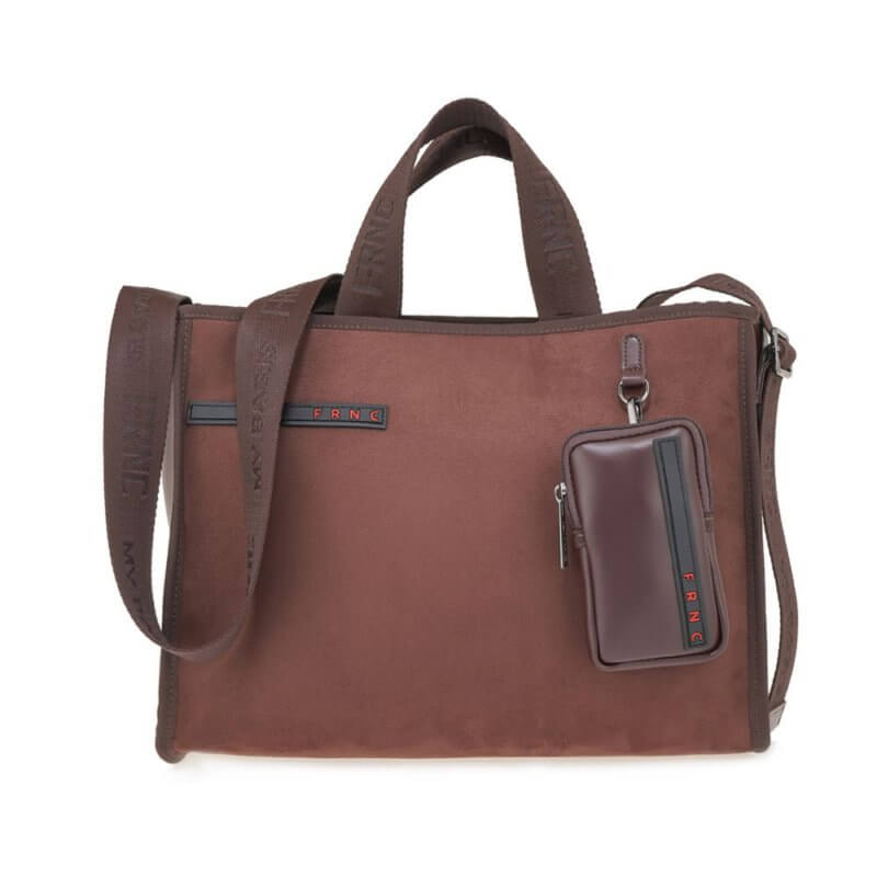 FRNC Γυναικεία Τσάντα Χειρός Καφέ 6114 COF