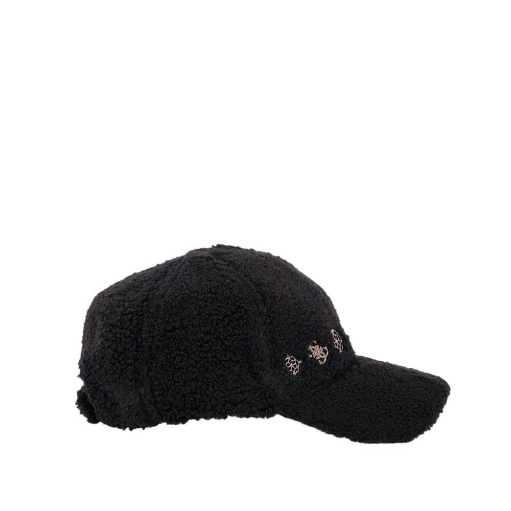 GUESS Γούνινο Γυναικείο Καπέλο Baseball Μαύρο AW5439POL01-BLA