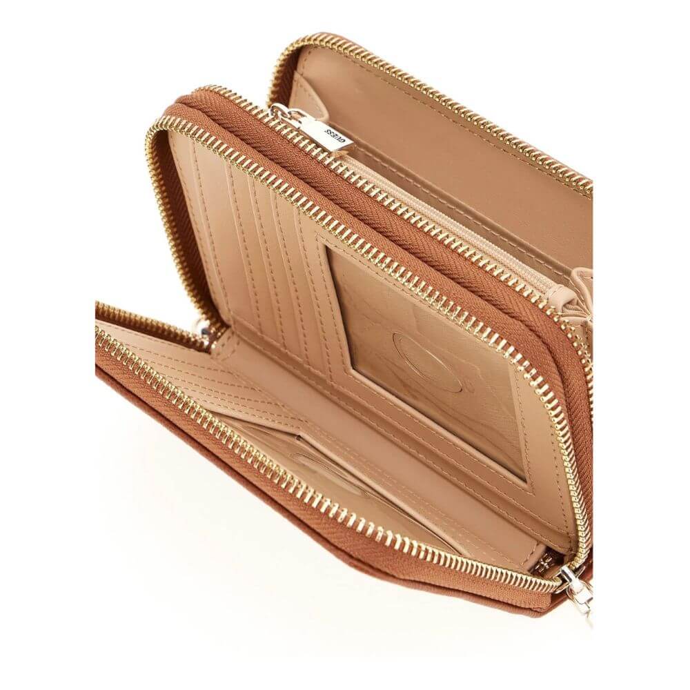 GUESS Amorette SLG Γυναικείο Διπλό Πορτοφόλι Ταμπά HWBG78981640-COGNAC