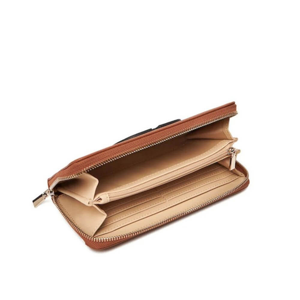 GUESS Calebra SLG Γυναικείο Πορτοφόλι Ταμπά HWBG95361460-COGNAC