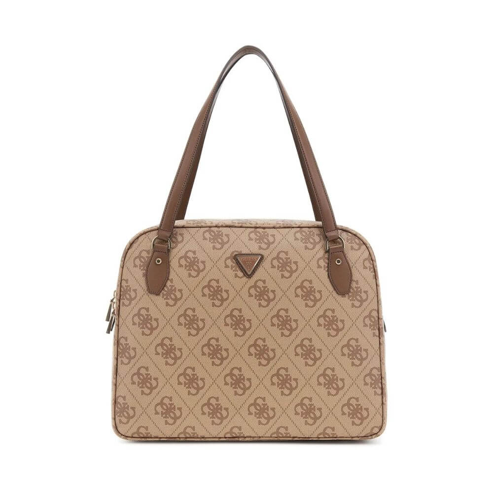 GUESS Berta Travel Γυναικεία Τσάντα Ταξιδίου Μπέζ HWOB86889160-LATTE LOGO/BROWN