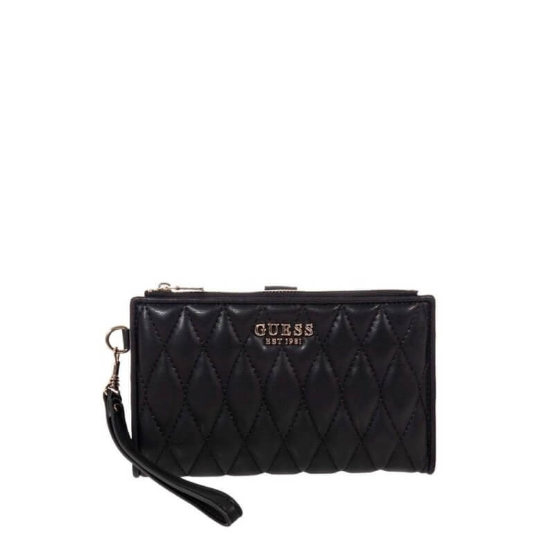 GUESS Valla SLG Γυναικείο Πορτοφόλι Μαύρο HWQG81221570-BLK