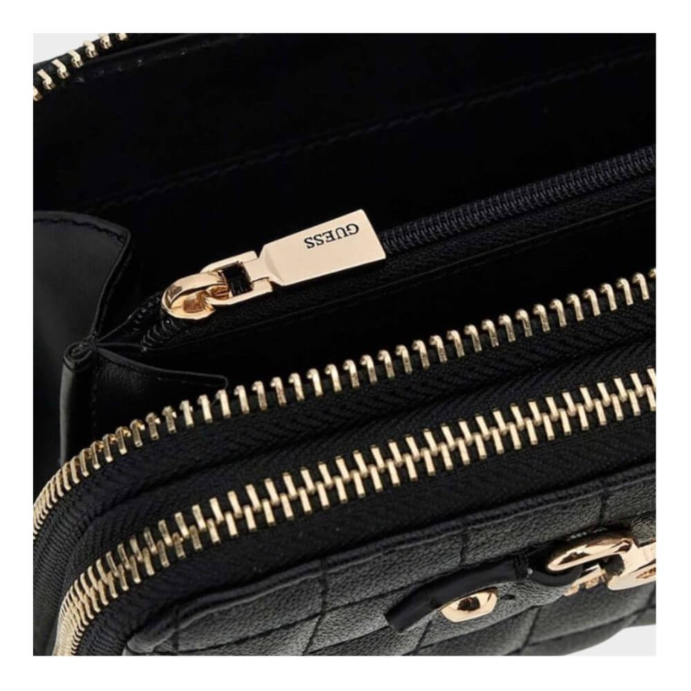 GUESS Nadira SLG Γυναικείο Διπλό Πορτοφόλι Μαύρο HWQG84241640-BLK