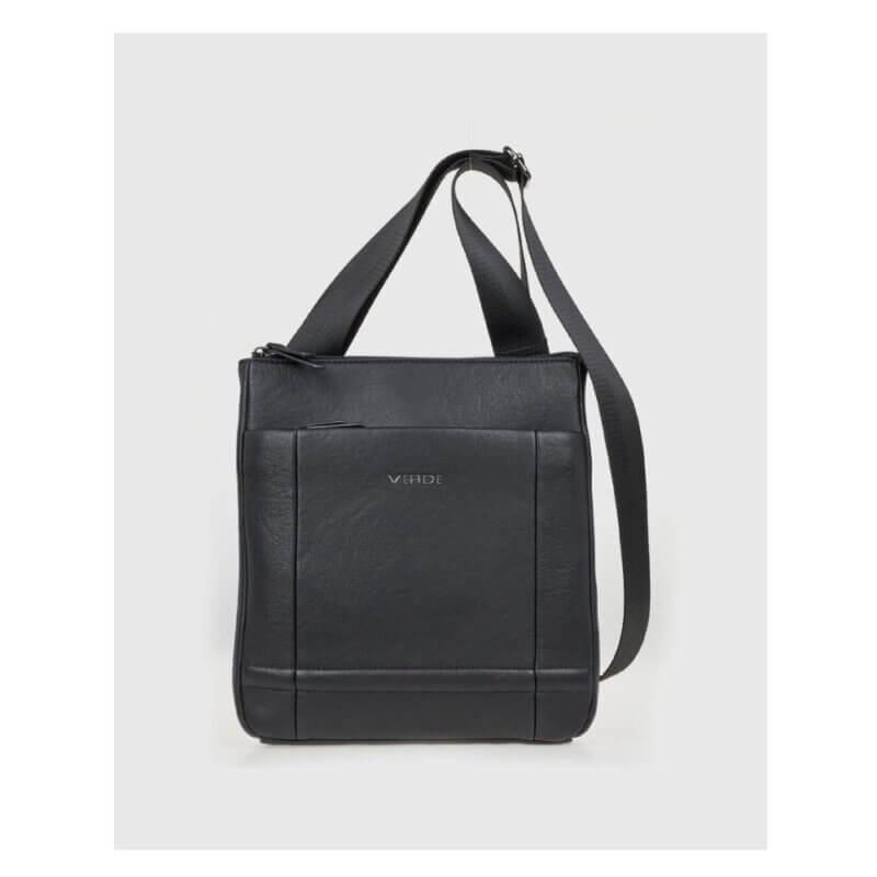 VERDE Ανδρική Τσάντα Χιαστί Μαύρη 13-0000166 Black