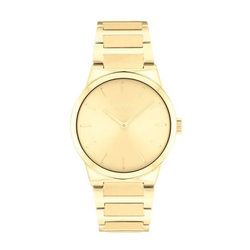 CALVIN KLEIN Γυναικείο Ρολόι Από Ανοξείδωτο Ατσάλι Χρυσό 25100077