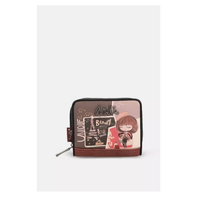 ANEKKE Μικρό Γυναικείο Πορτοφόλι Καφέ Με RFID 41809-903
