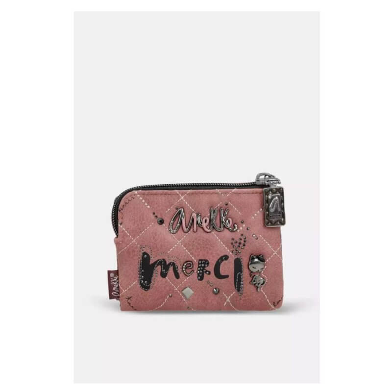 ANEKKE Μικρό Γυναικείο Πορτοφόλι Ρόζ Με RFID 41819-910