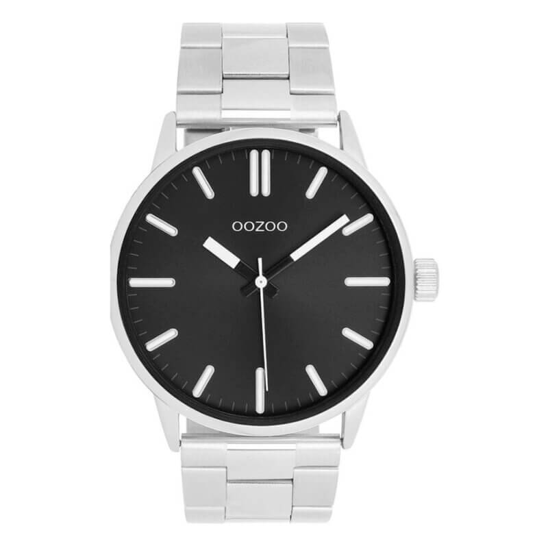 OOZOO Timepieces Ανδρικό Ρολόι Μεταλλικό Μπρασελέ Ασημί C11514
