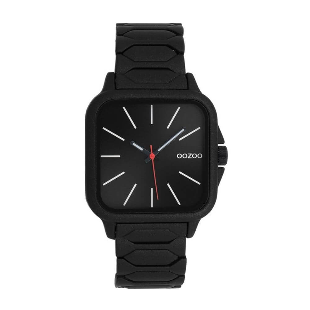 OOZOO Timepieces Ανδρικό Ρολόι Μαύρο Μεταλλικό Μπρασελέ C11609