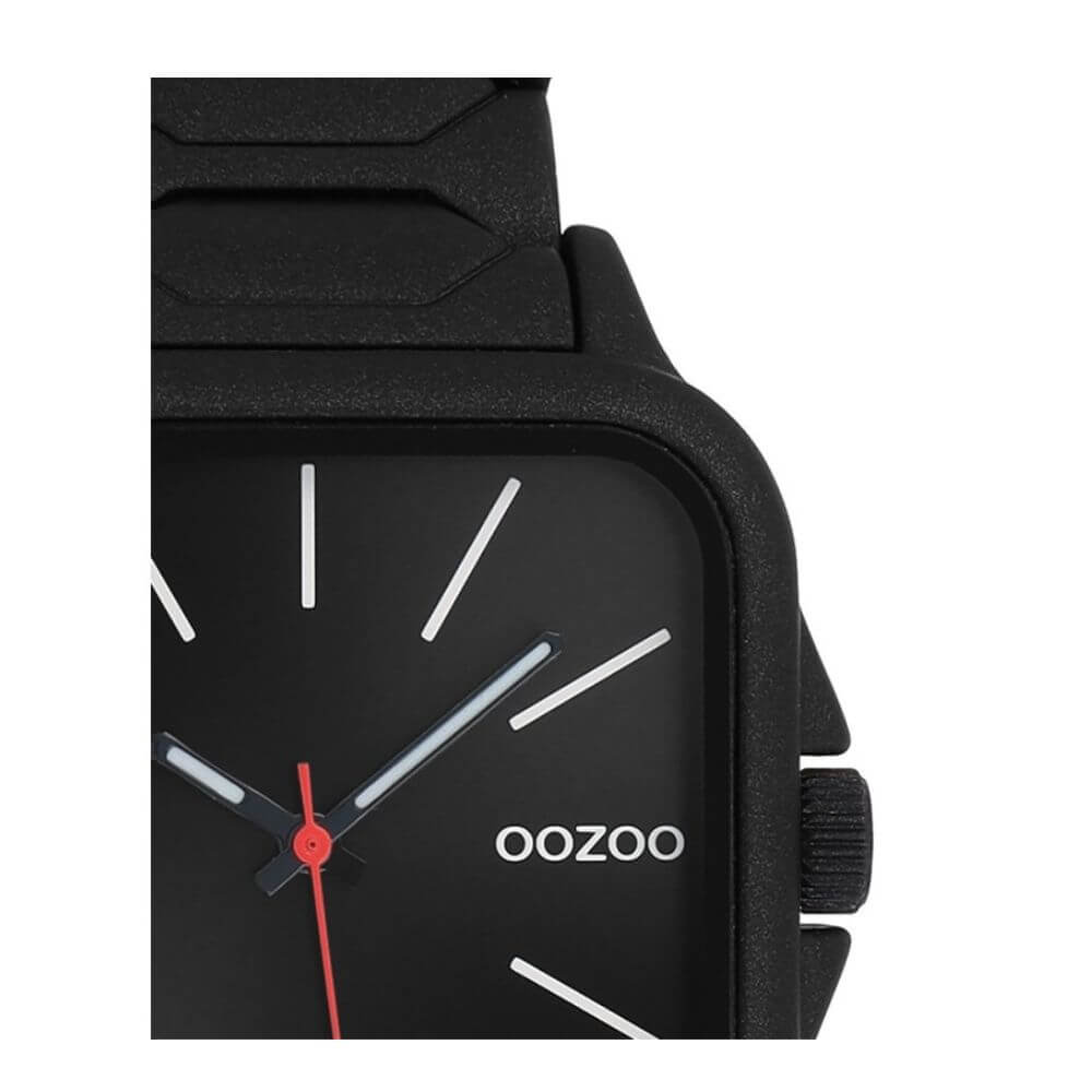 OOZOO Timepieces Ανδρικό Ρολόι Μαύρο Μεταλλικό Μπρασελέ C11609