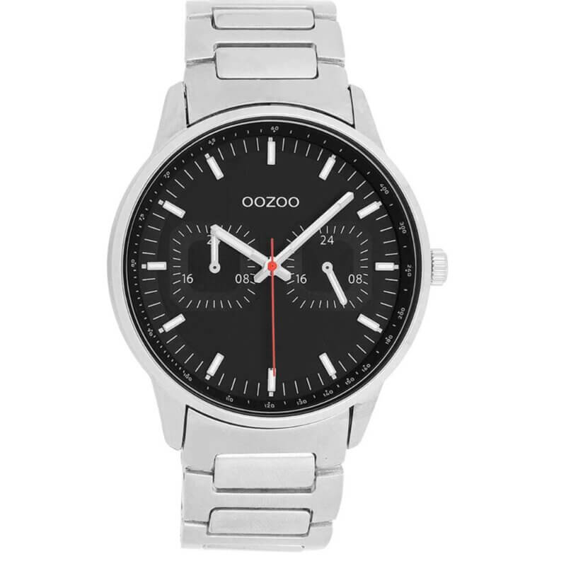 OOZOO Timepieces Ανδρικό Ρολόι Μεταλλικό Μπρασελέ Ασημί C11622