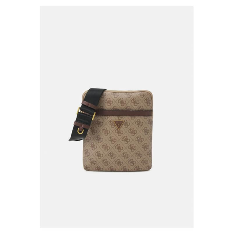 GUESS Milano Ανδρικό Τσαντάκι Crossbody Flat Μπέζ HMEVZLP2223-BBO