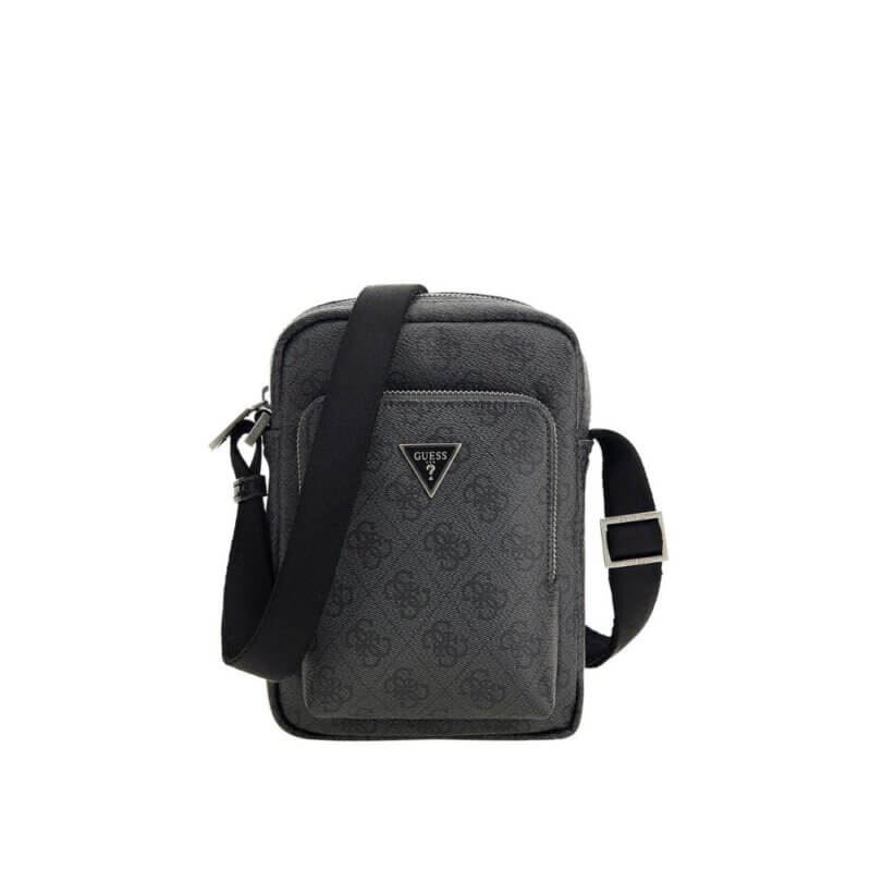 GUESS Vezzola Smart Ανδρικό Τσαντάκι Χιαστί Γκρί HMEVZLP3163-BLA