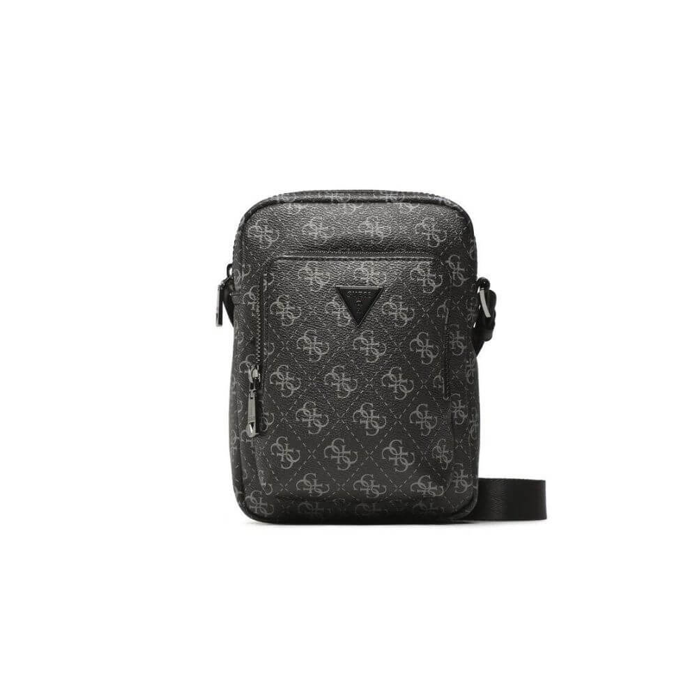 GUESS Vezzola Smart Ανδρικό Τσαντάκι Χιαστί DARK BLACK HMEVZLP3163-DAB