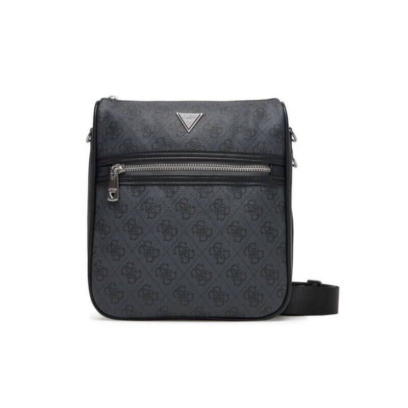 GUESS Milano Ανδρικό Τσαντάκι Χιαστί Γκρί HMMILOP5417-BLA