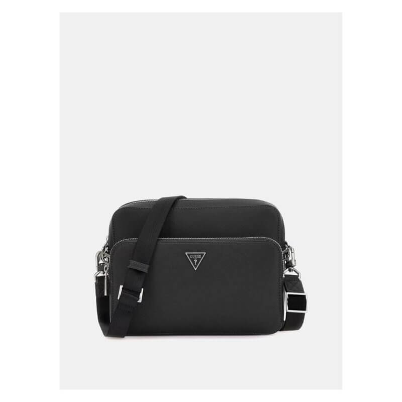 GUESS Milano Saffiano Ανδρικό Τσαντάκι Crossbody Μαύρο HMMISAP5322-BLA