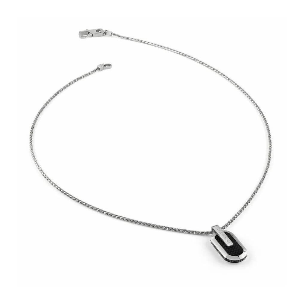 GUESS Steel Racer Ανδρικό Κολιέ Ασημί JUMN04038JWSTBKT/U