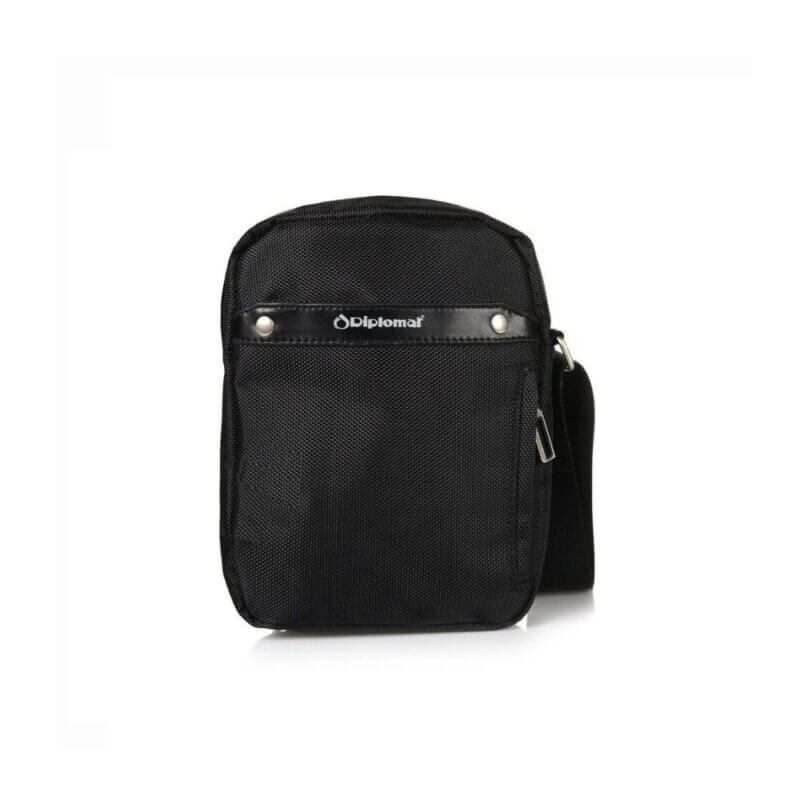 DIPLOMAT Ανδρικό Τσαντάκι Χιαστί Μαύρο LV112