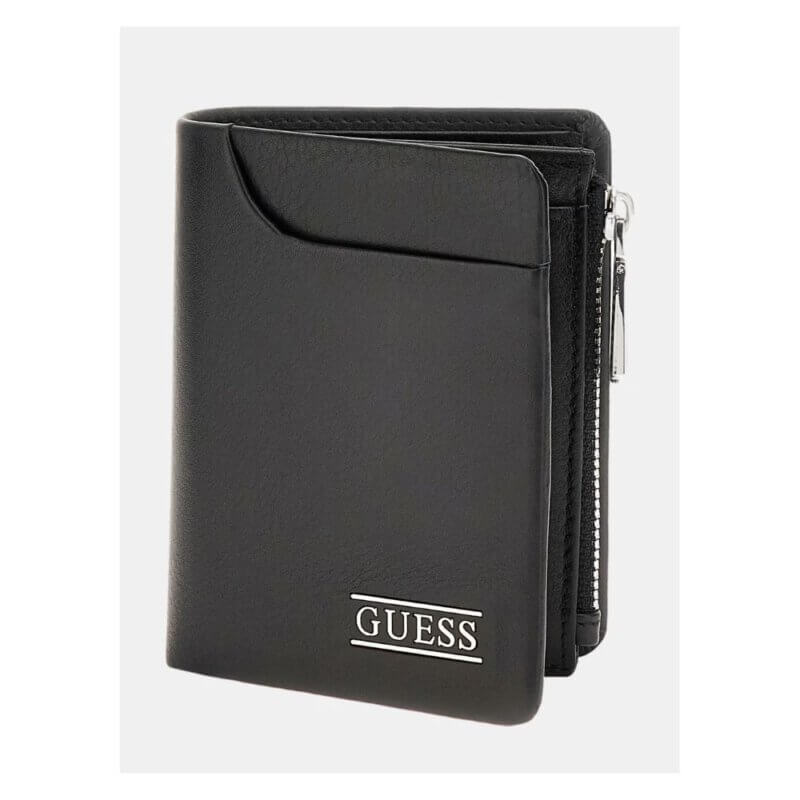 GUESS New Boston Ανδρικό Δερμάτινο Πορτοφόλι Μαύρο SMNEBRLEA46-BLA