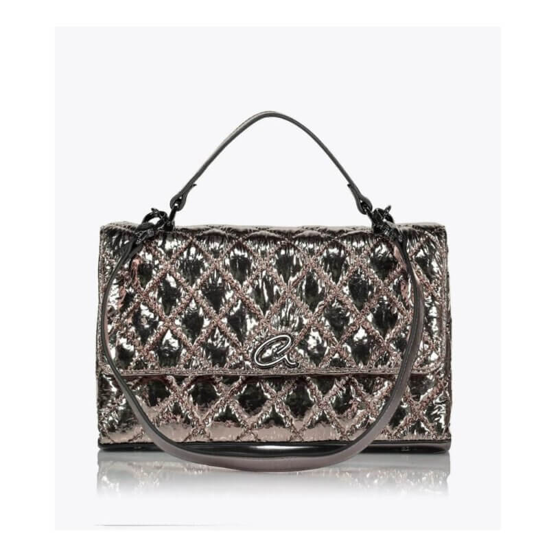 AXEL Accessories Genevieve Γυναικεία Τσάντα Χειρός Ασημί 1010-3183 GUN