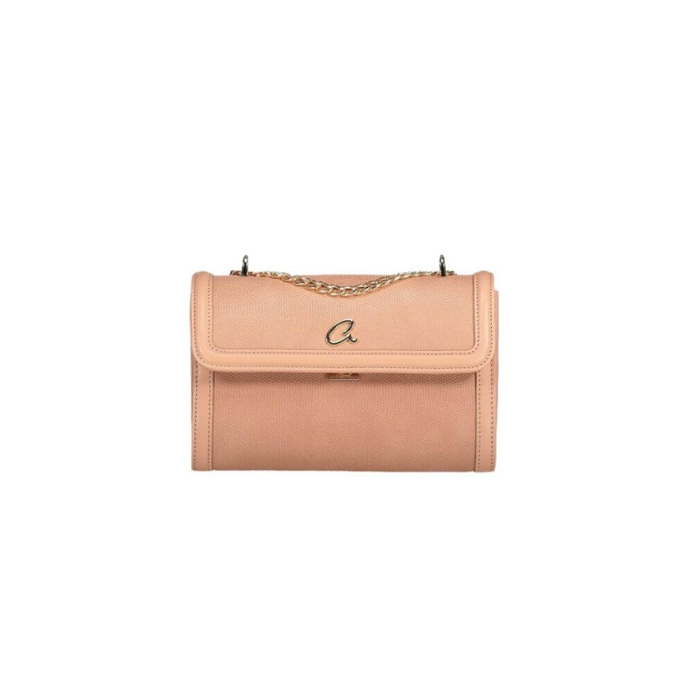 AXEL Accessories Paris Γυναικεία Τσάντα Ώμου/Χιαστί Ρόζ 1020-0572 NUDE