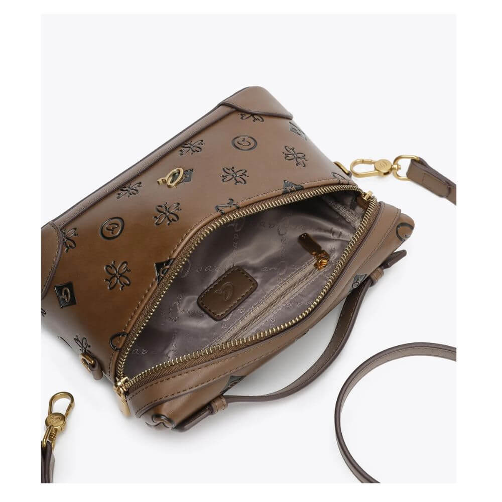 AXEL Accessories Darcy Γυναικεία Τσάντα Χειρός/Χιαστί Καφέ Ταμπά 1020-0835 STONE