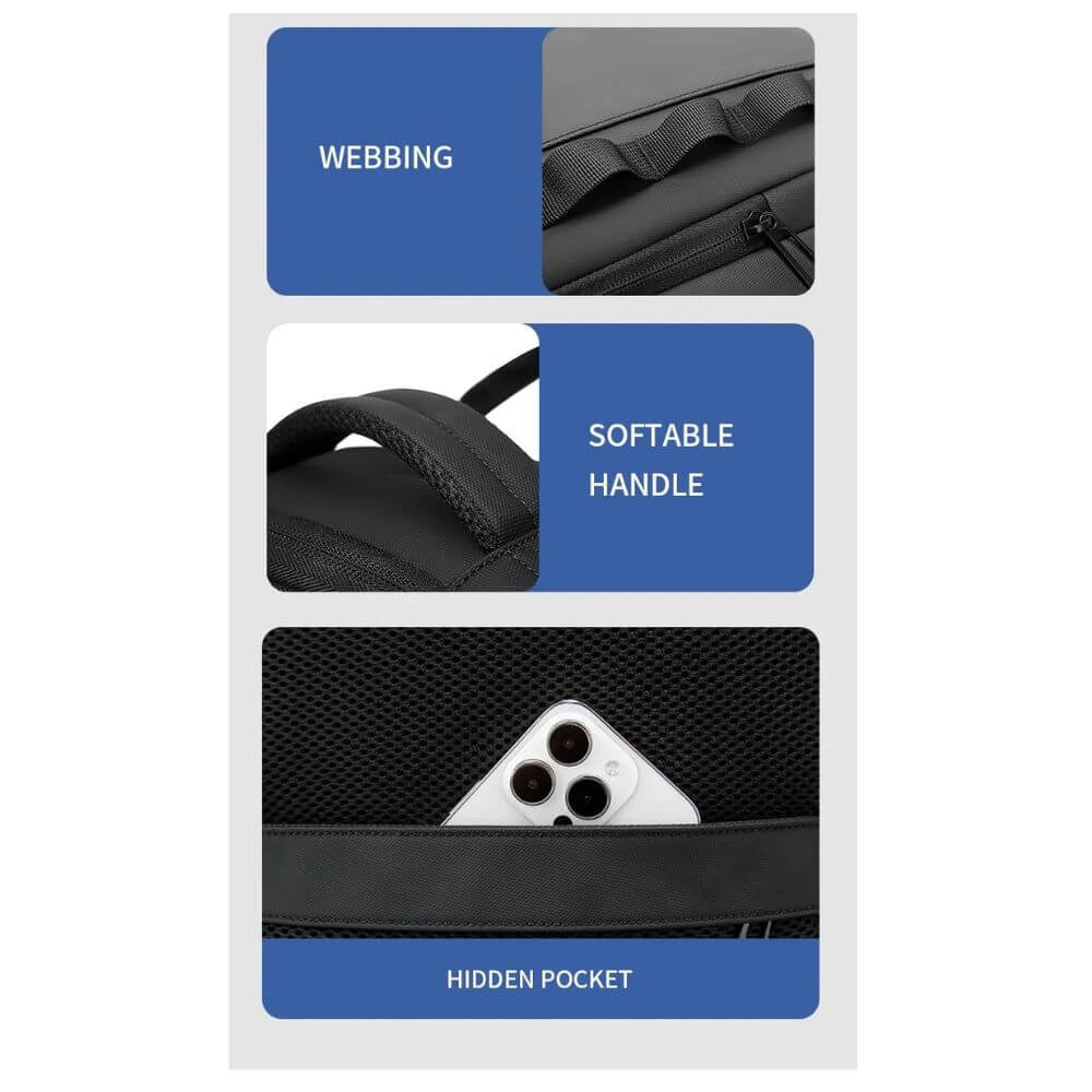 BANGE Ανδρικό Σακίδιο Ταξιδίου Καμπίνας Μαύρο 3055 Black