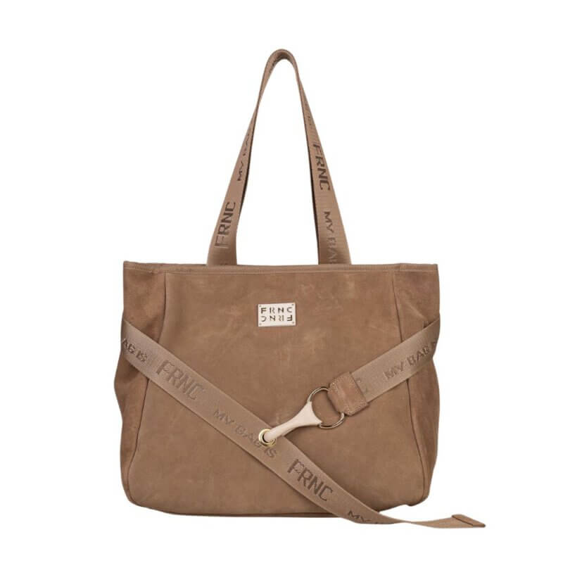 FRNC Γυναικεία Τσάντα Χειρός/Ώμου Κάμελ Καστόρι 3726 CML