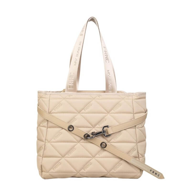 FRNC Γυναικεία Τσάντα Ώμου/Χειρός Εκρού 4173 IVR