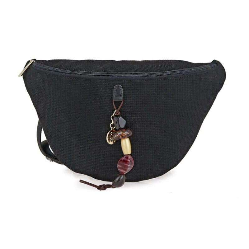 FRNC Γυναικεία Τσάντα Μέσης/Crossbody Μαύρη 5554 BLK