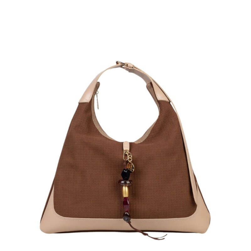 FRNC Γυναικεία Τσάντα Ώμου Καφέ 5556 COF