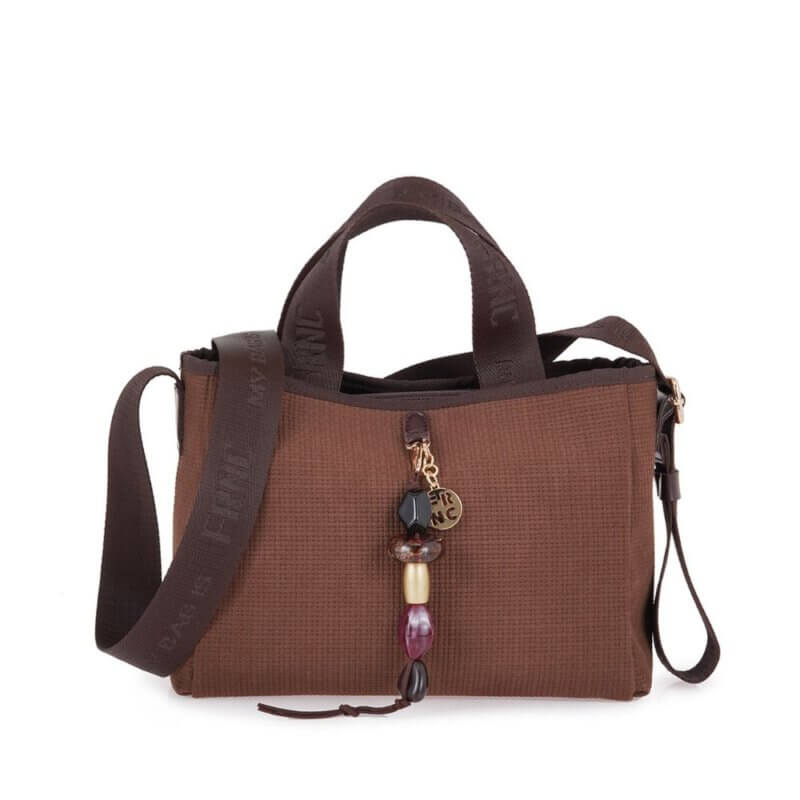 FRNC Γυναικεία Τσάντα Χειρός/Χιαστί Καφέ 5558 COF