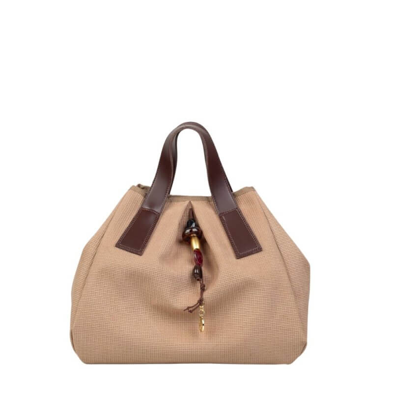 FRNC Γυναικεία Τσάντα Χειρός/Χιαστί Μπέζ 5561 BG