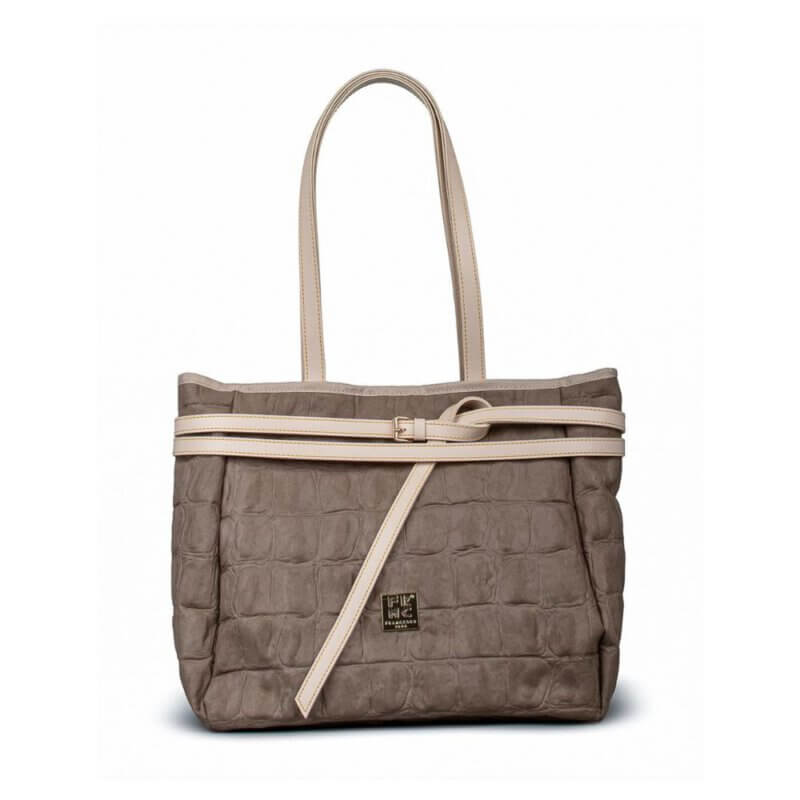 FRNC Γυναικεία Τσάντα Ώμου Γκρί 6104 ELE