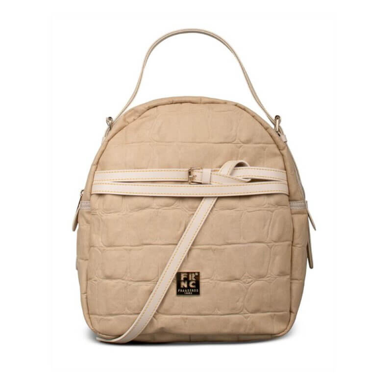 FRNC Γυναικεία Τσάντα Ώμου Πλάτης Μπέζ 6106 BG
