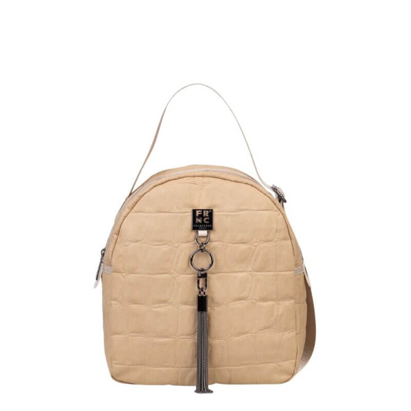 FRNC Γυναικεία Τσάντα Πλάτης Μπέζ 6133 BG