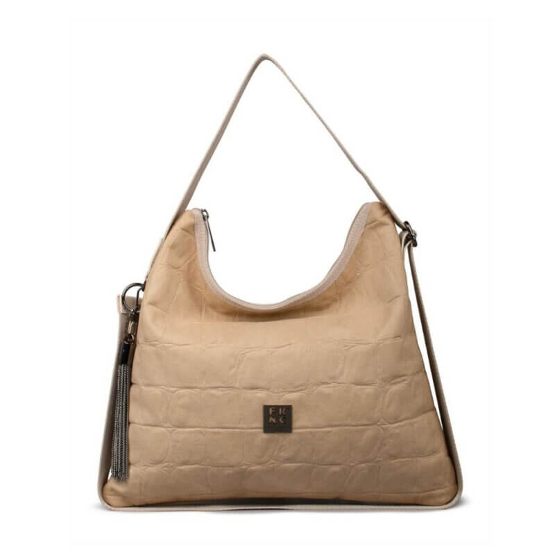 FRNC Γυναικεία Τσάντα Ώμου Μπέζ 6141 BG