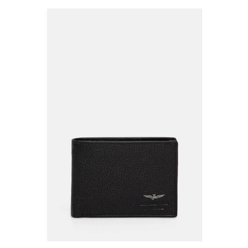 AERONAUTICA MILITARE Ανδρικό Δερμάτινο Πορτοφόλι Μαύρο AM-181 NERO